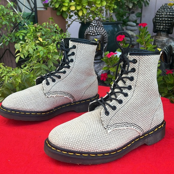 🏴 RARE Burlap England Made Vintage Dr. Martens Boots UK 8 EC‼️ - Picture 8 of 17
